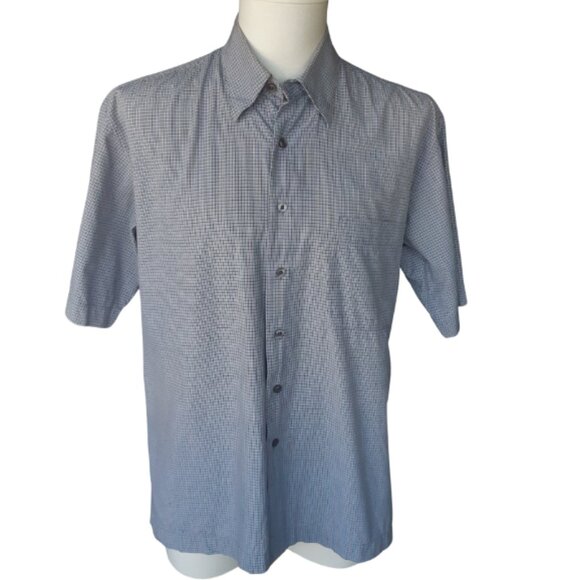 BALMAIN Paris SZ M 100% Cotton Men's Short Sleeved Button Down Shirt - Picture 14 of 14